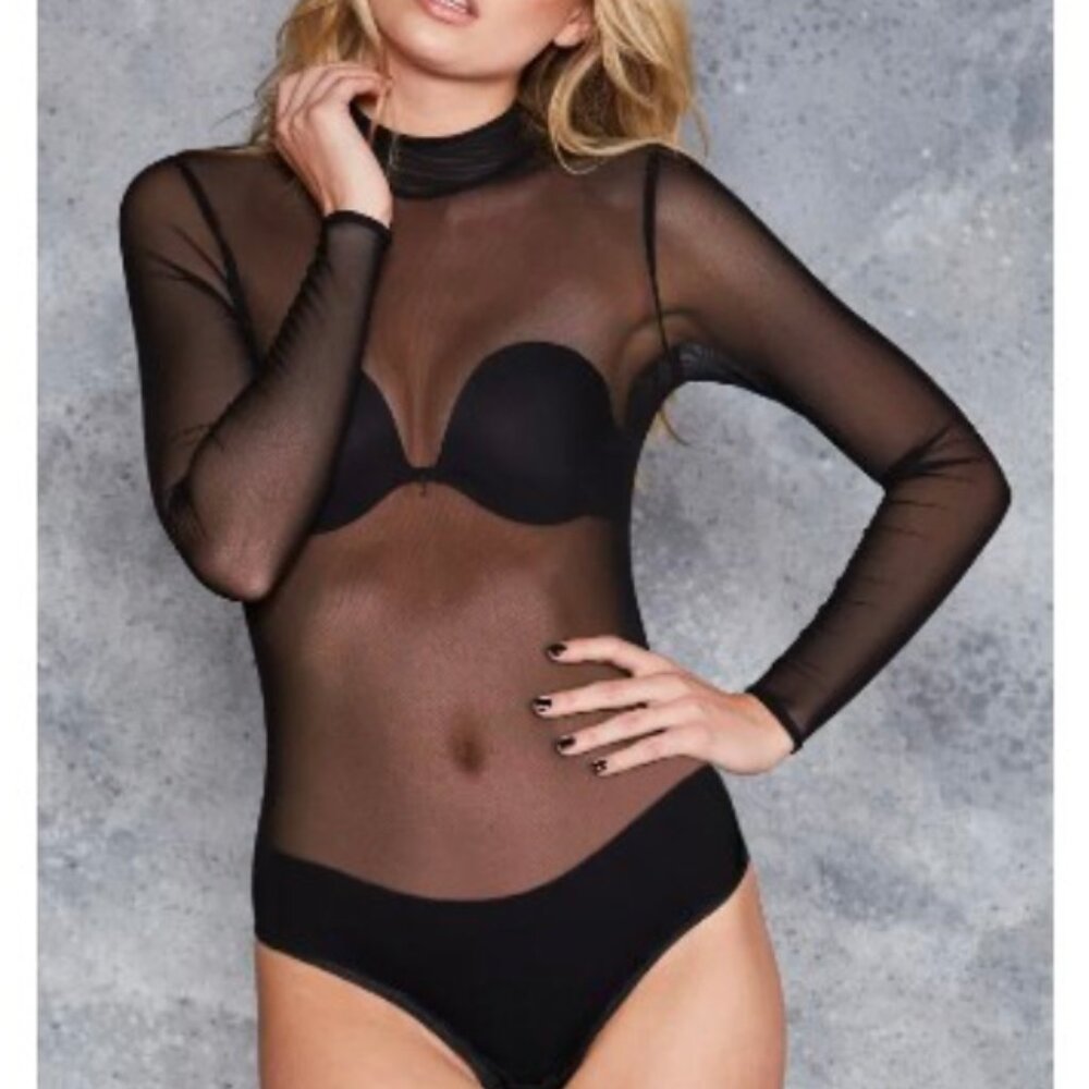 Black Milk Mesh Up Bodysuit size Medium NEW w/ Hygiene Sticker